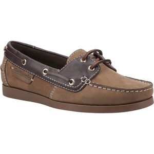 Cotswold Womens/Ladies Waterlane Leather Boat Shoes / Taupe